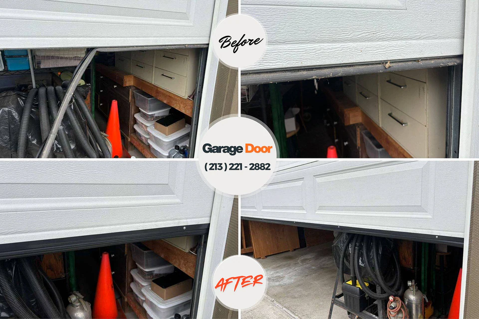Before and after: garage door repair Hartford, CT